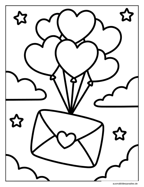 Herz Ausmalbild 30 als Gratis-PDF Herz Ausmalbild 30 - kostenlos zum Ausdrucken