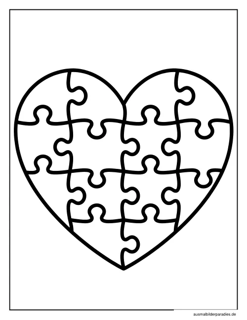 Herz Ausmalbild 32 als Gratis-PDF Herz Ausmalbild 32 - kostenlos zum Ausdrucken