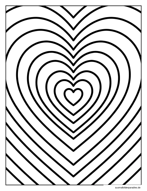 Herz Ausmalbild 33 als Gratis-PDF Herz Ausmalbild 33 - kostenlos zum Ausdrucken