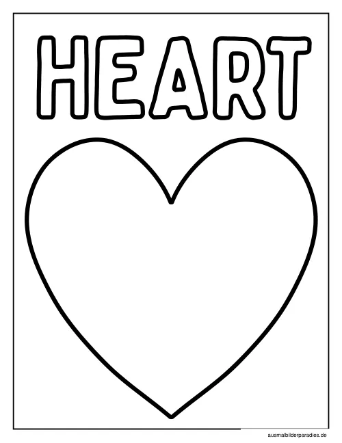 Herz Ausmalbild 35 als Gratis-PDF Herz Ausmalbild 35 - kostenlos zum Ausdrucken