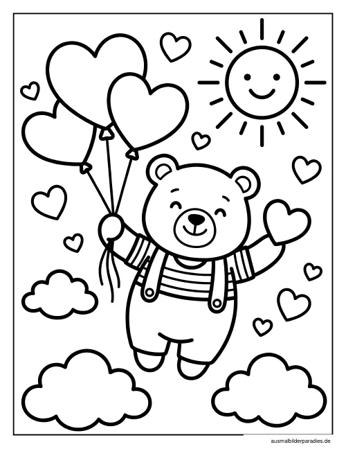 Herz Ausmalbild 4 als Gratis-PDF Herz Ausmalbild 4 - kostenlos zum Ausdrucken