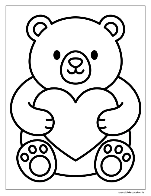 Herz Ausmalbild 8 als Gratis-PDF Herz Ausmalbild 8 - kostenlos zum Ausdrucken