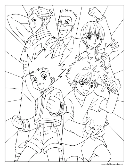 Hunter x Hunter Ausmalbild 10 - kostenlos zum Ausdrucken
