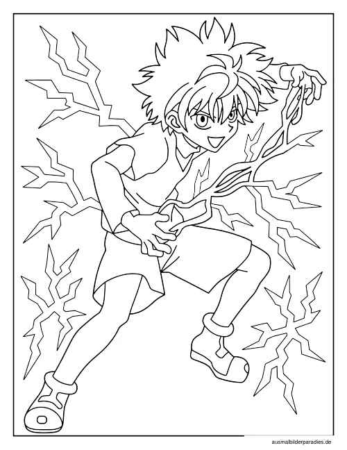 Hunter x Hunter Ausmalbild 14 - kostenlos zum Ausdrucken