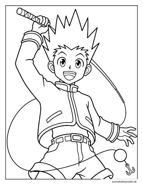 Hunter x Hunter Ausmalbild 3 - kostenlos zum Ausdrucken