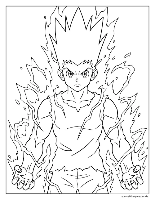 Hunter x Hunter Ausmalbild 5 - kostenlos zum Ausdrucken
