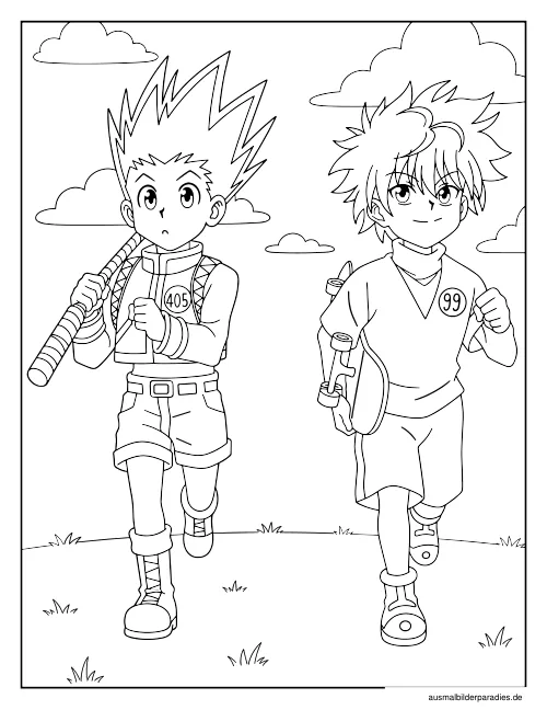 Hunter x Hunter Ausmalbild 6 - kostenlos zum Ausdrucken