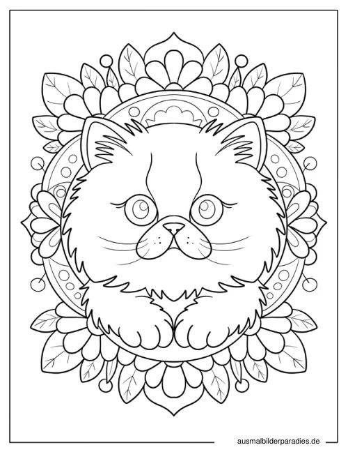 Katze Ausmalbild 10 - kostenlos zum Ausdrucken
