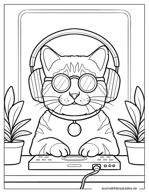 Katze Ausmalbild 30 - kostenlos zum Ausdrucken