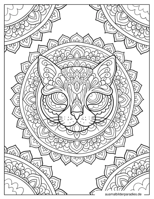 Katze Ausmalbild 31 - kostenlos zum Ausdrucken