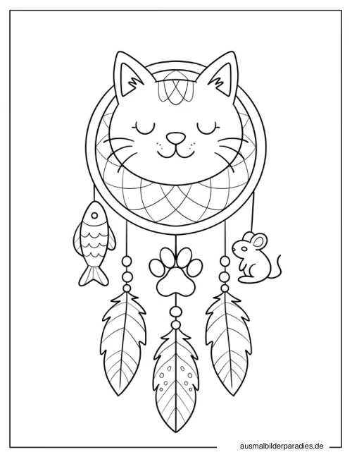Katze Ausmalbild 9 - kostenlos zum Ausdrucken