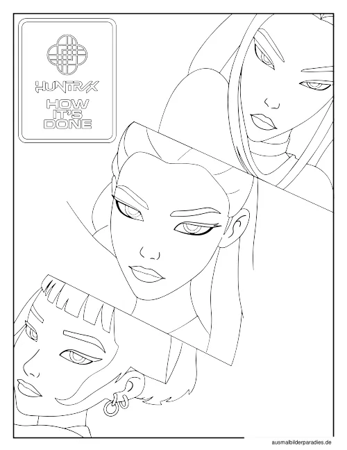 KPop Demon Hunters Ausmalbild 35 - kostenlos zum Ausdrucken