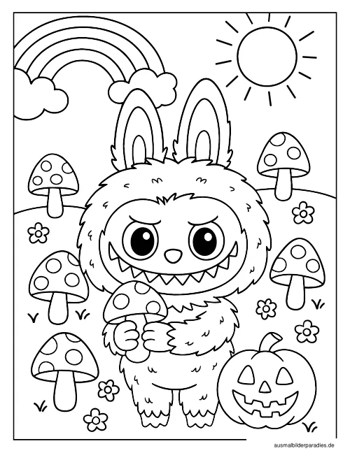 Labubu Ausmalbild 30 - kostenlos zum Ausdrucken