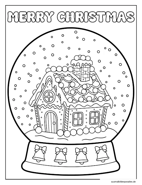 Lebkuchenhaus Ausmalbild 20 - kostenlos zum Ausdrucken