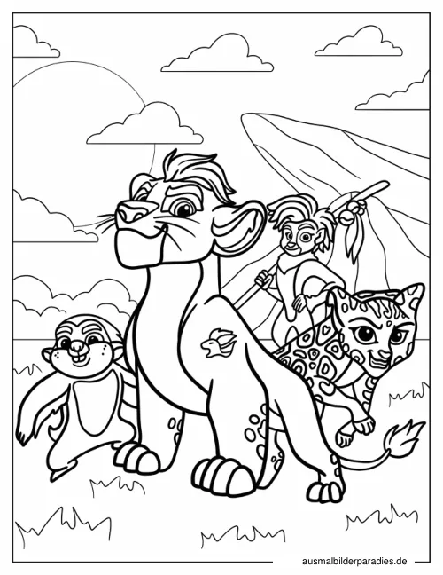 Lion Guard Ausmalbild 10 - kostenlos zum Ausdrucken