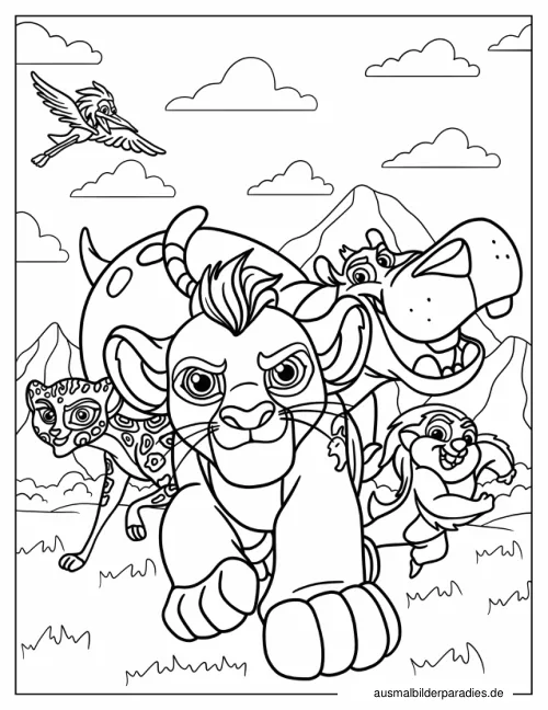 Lion Guard Ausmalbild 13 - kostenlos zum Ausdrucken
