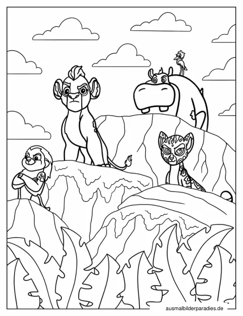 Lion Guard Ausmalbild 17 - kostenlos zum Ausdrucken