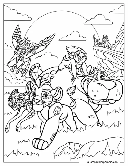 Lion Guard Ausmalbild 19 - kostenlos zum Ausdrucken