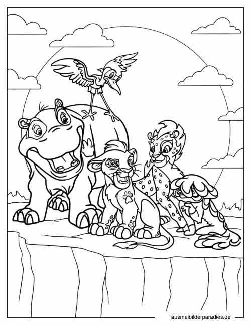 Lion Guard Ausmalbild 5 - kostenlos zum Ausdrucken