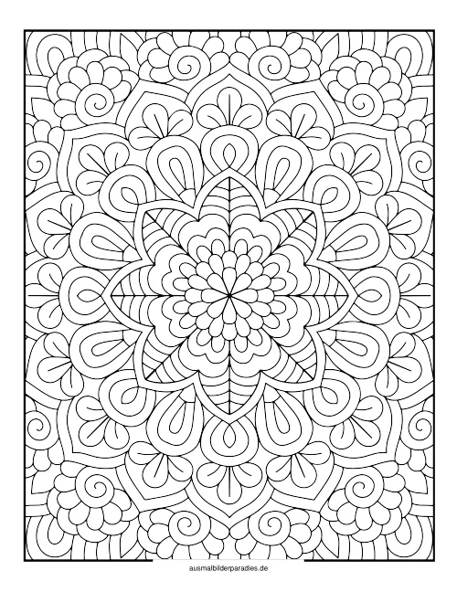 Mandala für Erwachsene Ausmalbild 10 - kostenlos zum Ausdrucken