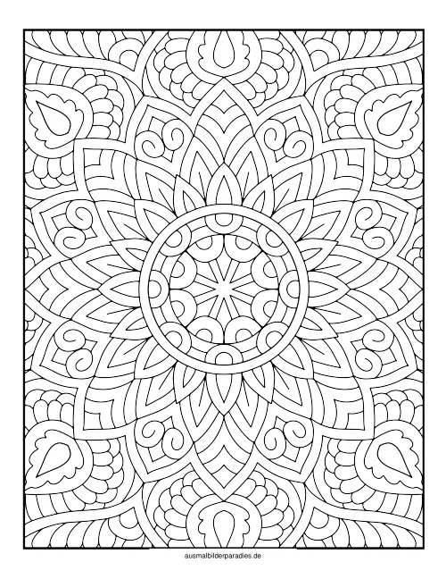 Mandala für Erwachsene Ausmalbild 11 - kostenlos zum Ausdrucken
