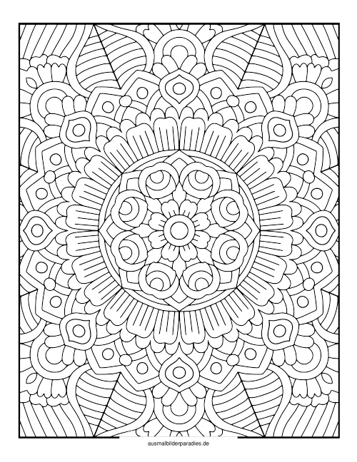 Mandala für Erwachsene Ausmalbild 15 - kostenlos zum Ausdrucken