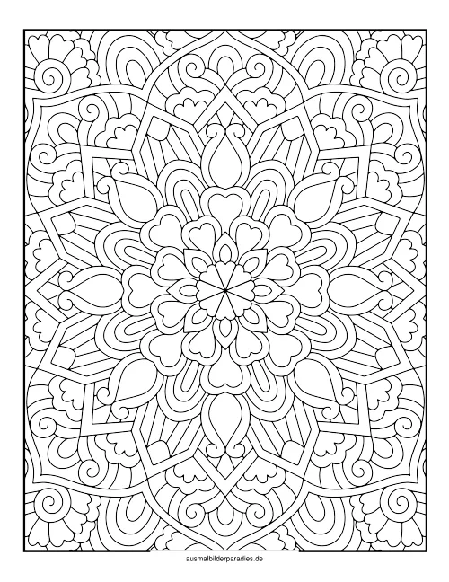 Mandala für Erwachsene Ausmalbild 17 - kostenlos zum Ausdrucken