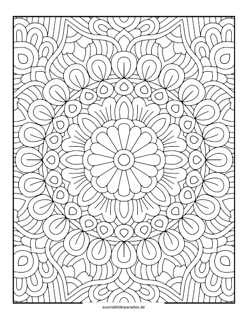 Mandala für Erwachsene Ausmalbild 18 - kostenlos zum Ausdrucken