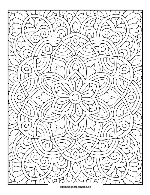 Mandala für Erwachsene Ausmalbild 19 - kostenlos zum Ausdrucken