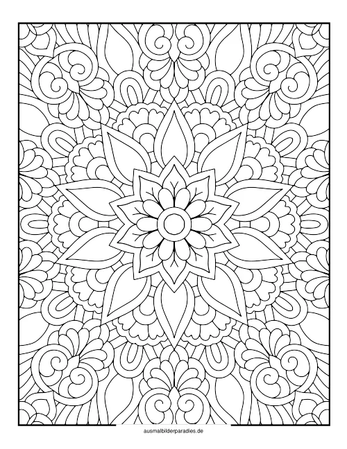 Mandala für Erwachsene Ausmalbild 2 - kostenlos zum Ausdrucken