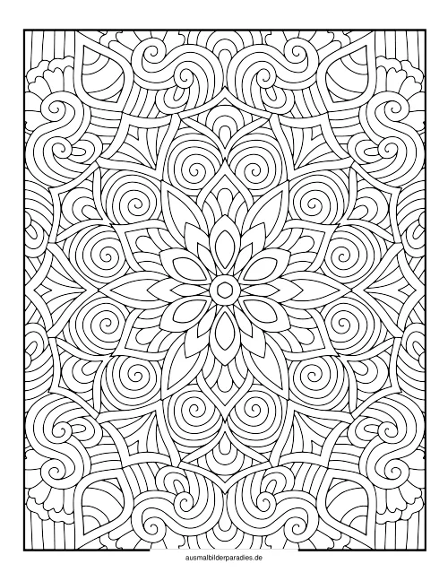 Mandala für Erwachsene Ausmalbild 20 - kostenlos zum Ausdrucken