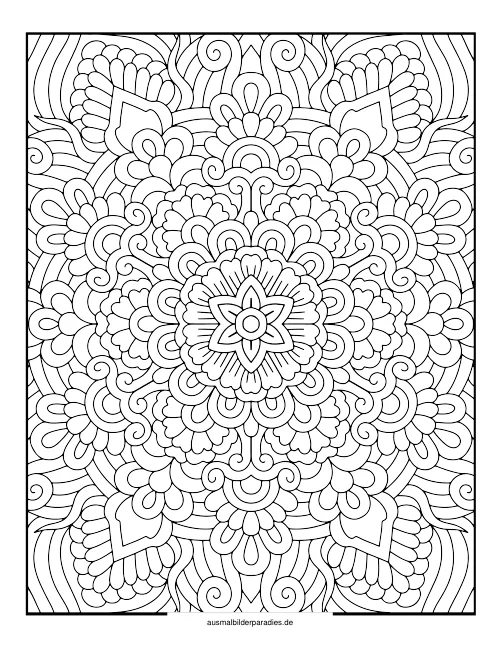 Mandala für Erwachsene Ausmalbild 22 - kostenlos zum Ausdrucken