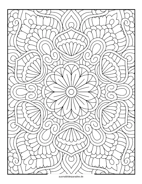 Mandala für Erwachsene Ausmalbild 24 - kostenlos zum Ausdrucken
