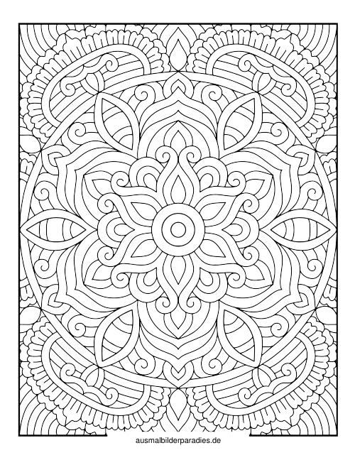 Mandala für Erwachsene Ausmalbild 26 - kostenlos zum Ausdrucken