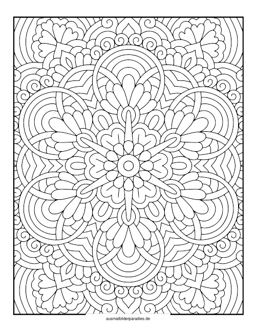 Mandala für Erwachsene Ausmalbild 27 - kostenlos zum Ausdrucken