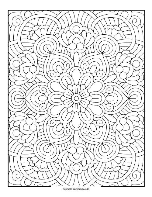 Mandala für Erwachsene Ausmalbild 28 - kostenlos zum Ausdrucken