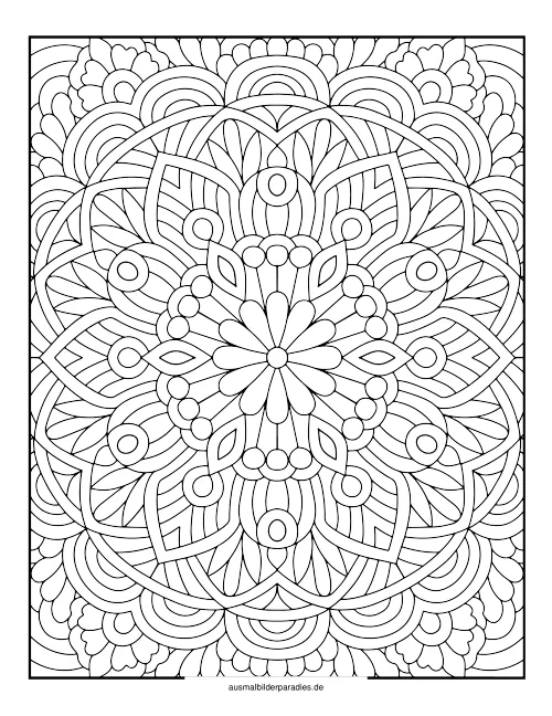 Mandala für Erwachsene Ausmalbild 29 - kostenlos zum Ausdrucken