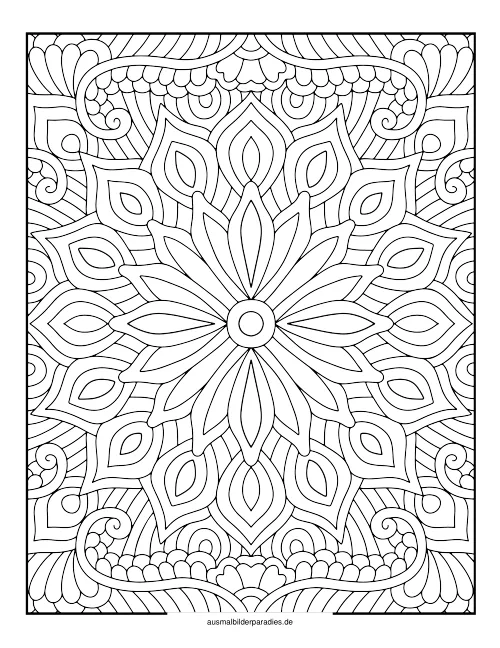 Mandala für Erwachsene Ausmalbild 30 - kostenlos zum Ausdrucken