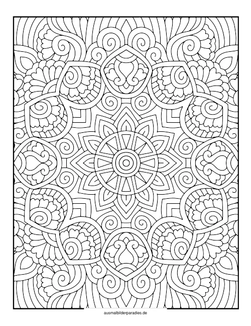 Mandala für Erwachsene Ausmalbild 31 - kostenlos zum Ausdrucken