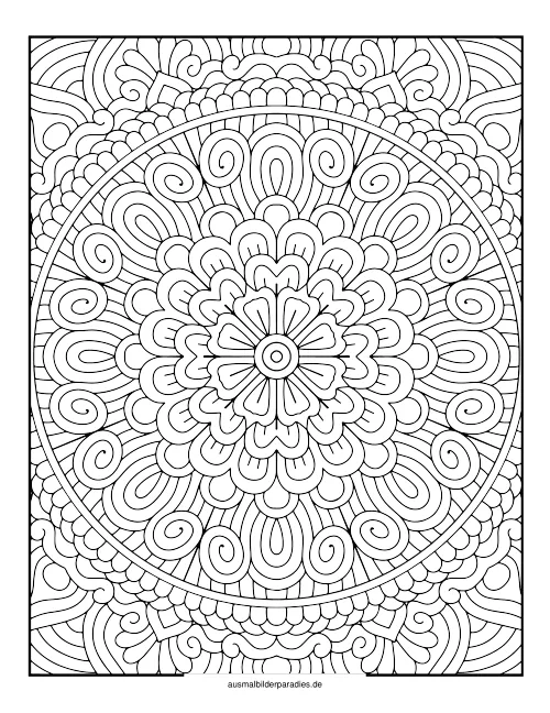 Mandala für Erwachsene Ausmalbild 33 - kostenlos zum Ausdrucken