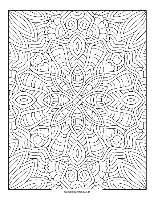 Mandala für Erwachsene Ausmalbild 35 - kostenlos zum Ausdrucken