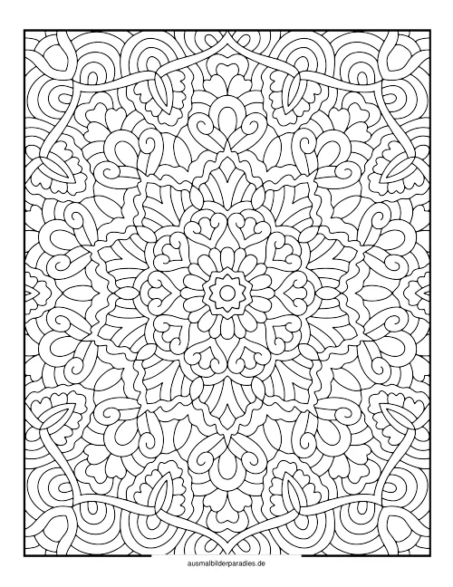 Mandala für Erwachsene Ausmalbild 7 - kostenlos zum Ausdrucken