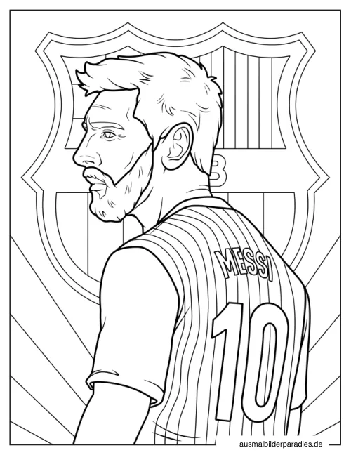 Messi Ausmalbild 15 - kostenlos zum Ausdrucken
