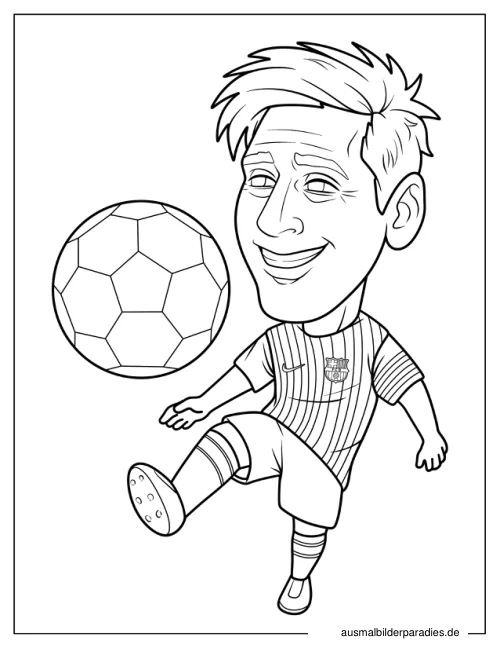 Messi Ausmalbild 16 - kostenlos zum Ausdrucken