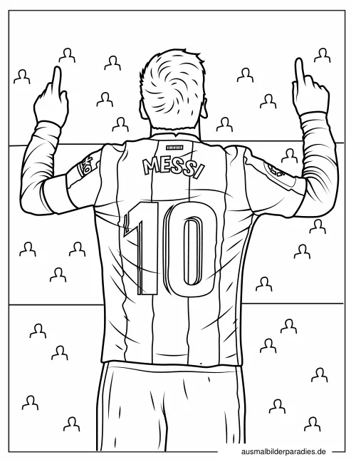 Messi Ausmalbild 2 - kostenlos zum Ausdrucken