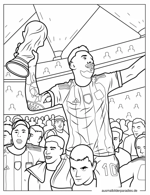 Messi Ausmalbild 20 - kostenlos zum Ausdrucken