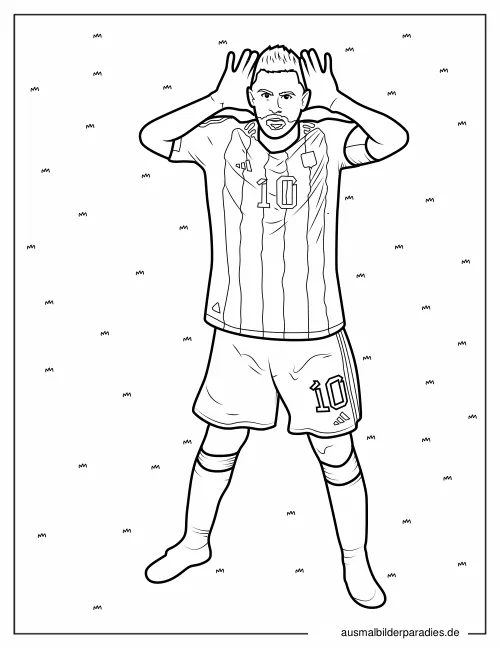 Messi Ausmalbild 21 - kostenlos zum Ausdrucken
