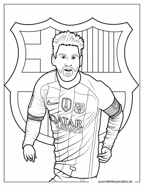 Messi Ausmalbild 22 - kostenlos zum Ausdrucken