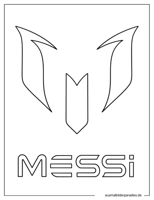 Messi Ausmalbild 25 - kostenlos zum Ausdrucken