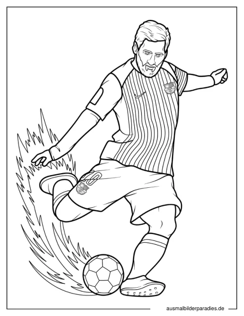 Messi Ausmalbild 30 - kostenlos zum Ausdrucken